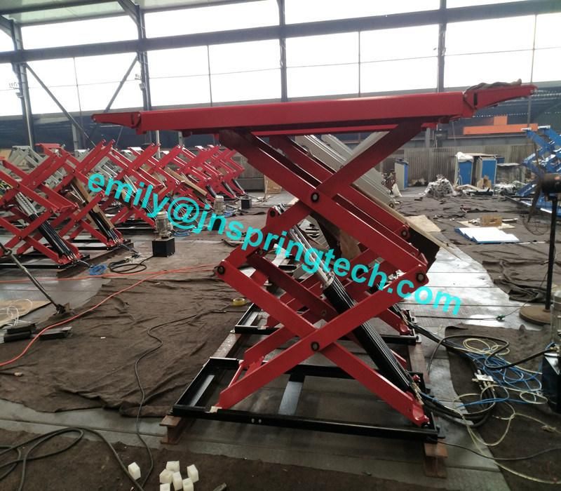 Scissor Car Lift Designed on Ground Suitable for Home, 4s Shop with Good Quality