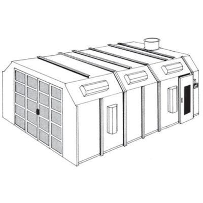 Cross Draft Paint Booth for Car with Exhaust Fan