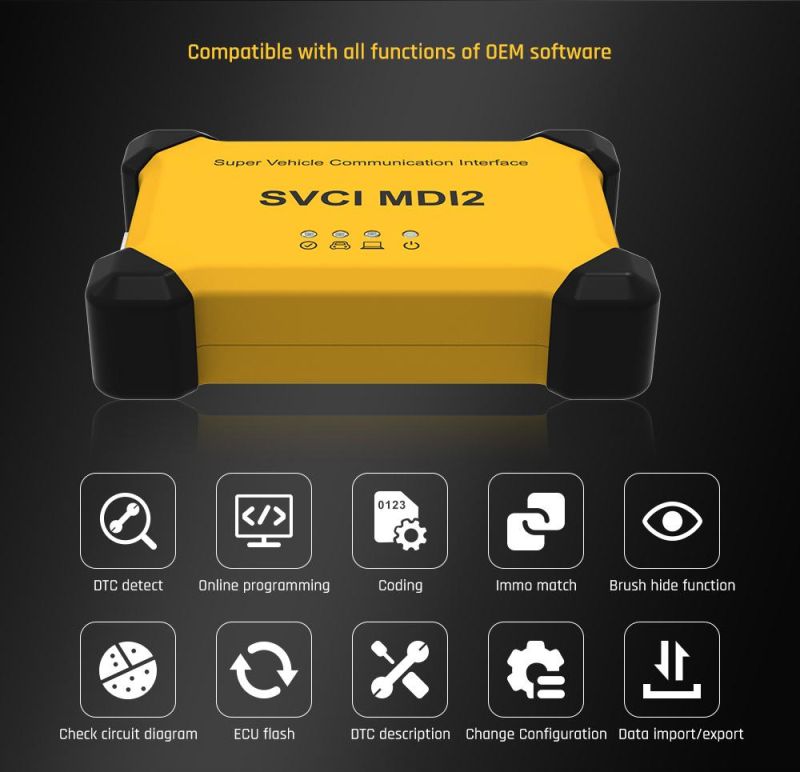 2021 New Svci Mdi2 Super Diagnostic Tool Compatible with Third-Party Custom J2534 Protocol Softwarecan Fd Doip Communication