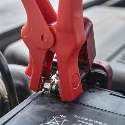 Free Shipping Auto Emergency Tool 12feet Car Plastic Clamps Battery Jumper Cables with LED Light