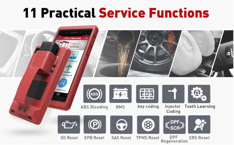 Launch X431 Pros Mini Car Diagnostic Tool OBD2 Scanner Full Systems Diagnostic Scanner Launch Tablet Scanner Automotive Tools