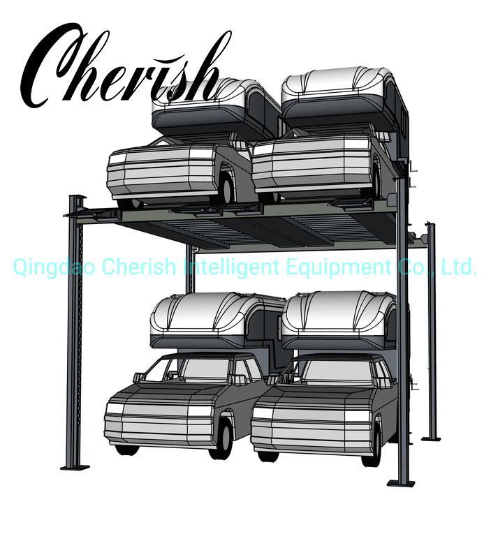 Hydraulic Double Level Car Stacker for Four Cars