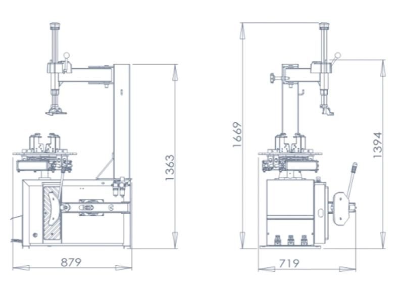 Ce Approved Manual Tyre Changer for Car Repair Center