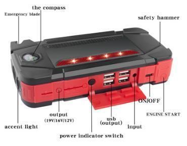 Mica Jump Starter Customize 10000mAh/12000mAh Peak 400-600A Jump Starter in OEM/ODM