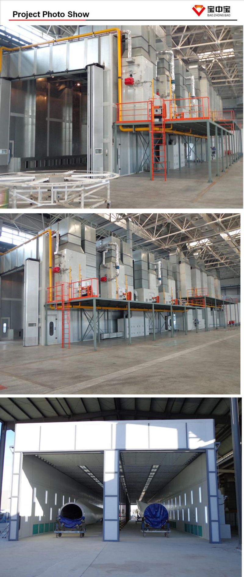 Industry Painting Line for Wind Turbine Wind-Power Blades Paint Room