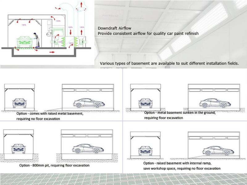 Garage Equipments Paint Spray Booth Car Spray Booth for Car Refinishing