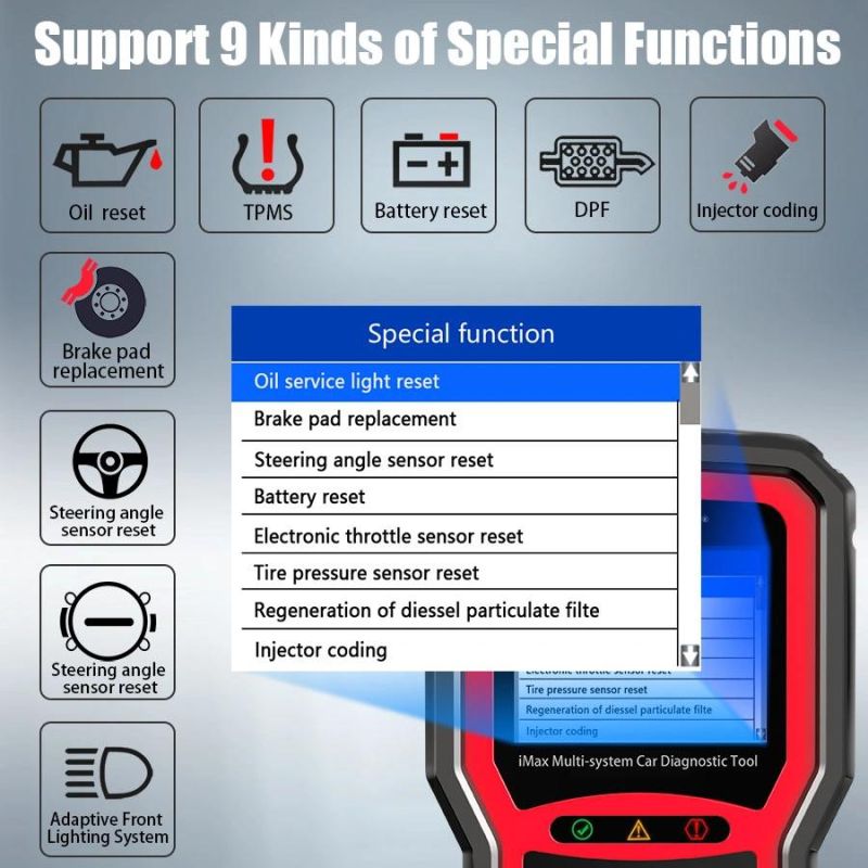 Vident Imax4301 Vaws V-a-G OBD Diagnostic Service Tool Supports 9 Special Functions