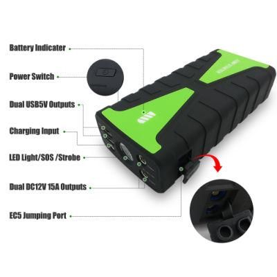 Lithium Battery Charger 16800mAh 800A Peak Car Jump Starter for Gasoline and Diesel