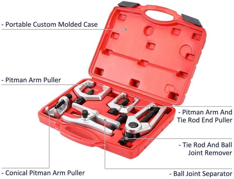 Ball Joint Separator, Pitman Arm Puller, Tie Rod End Tool Set for Front End Service, Splitter Removal Kit