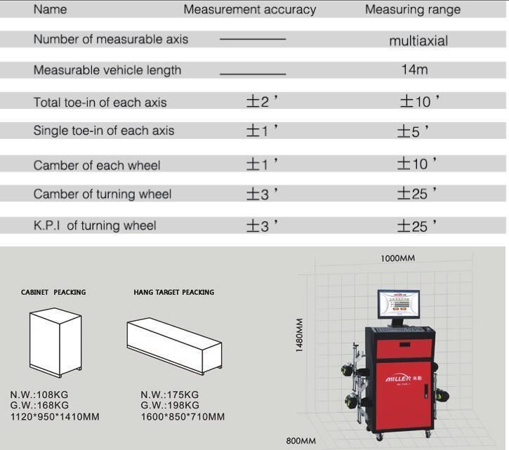 CCD Wheel Aligner Truck Wheel Alignment Machine