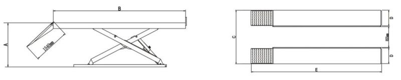 Safety Self-Lock Mechanism 5.5t Scissors Auto Hoists with Ce Approval (PX12)