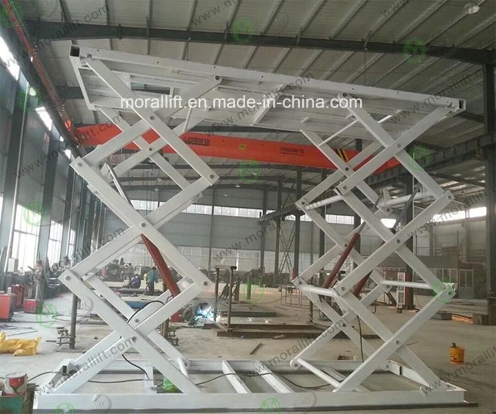 Hydraulic 4 ton loading stationary scissor car lift table