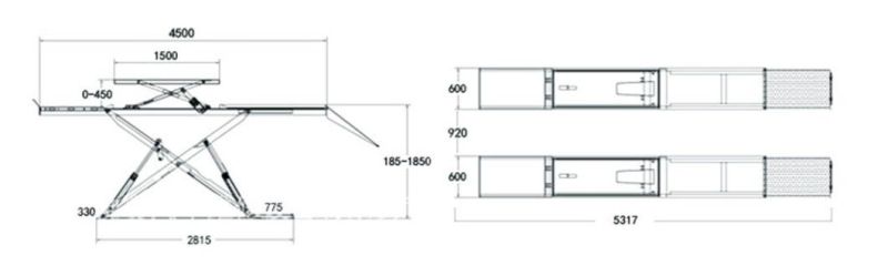 Jintuo Super Thin Car Lifting Equipment with 9000lbs Capacity