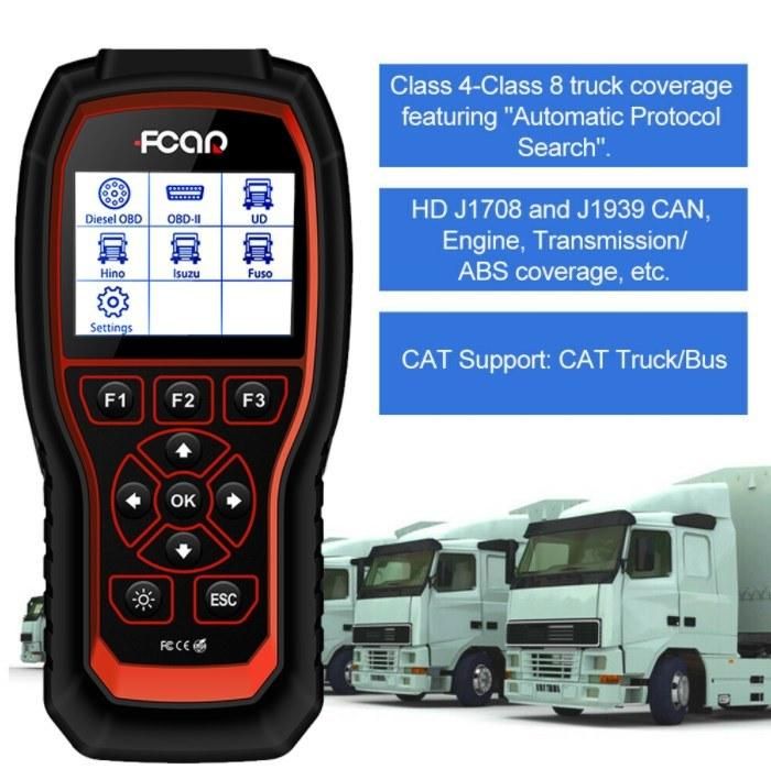 Fcar Hds 300 Universal Auto Diagnostic Scanner Code Reader for Cars and Trucks Full System Diagnosis Free Update Truck Scanner