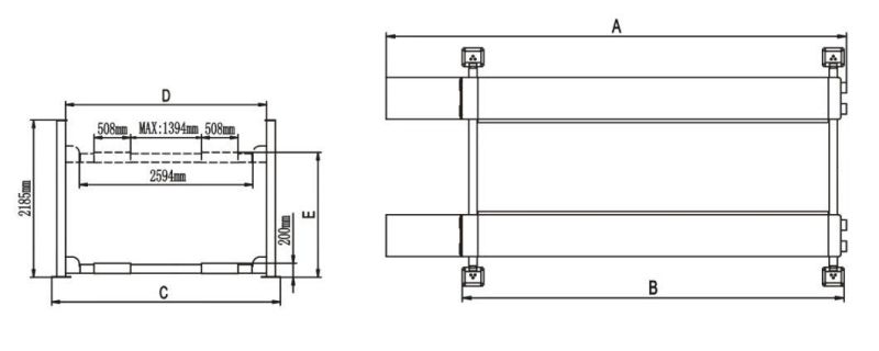 6.5tons Capacity Car Llift System with 4 Columns