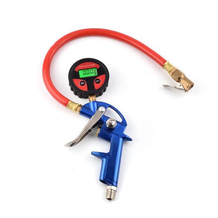 Electronic Digital Tire Pressure Gauge Meter Hand-Held Digital Tire Inflator Gauge with Chuck