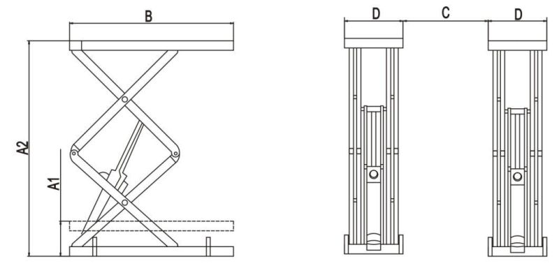 Twin Synchronous Cylinders Scissors Hoist (SX08F)