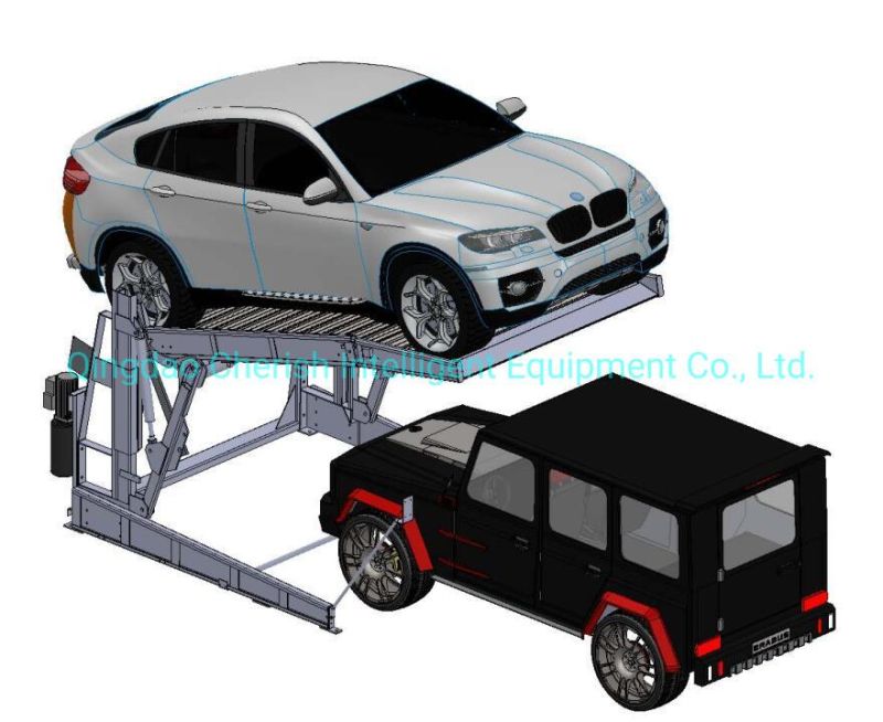 Cherish Hydraulic Tilt Car Parking Lift/Hoist/Elevator for 2 Vehicles