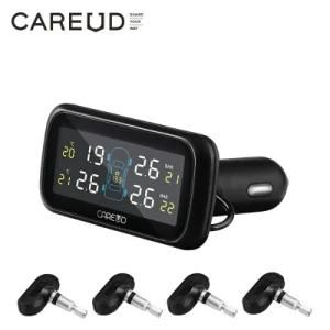 Cigarette Plug Tire Pressure Monitoring System with External Sensor, Car Cigarette Lighter TPMS