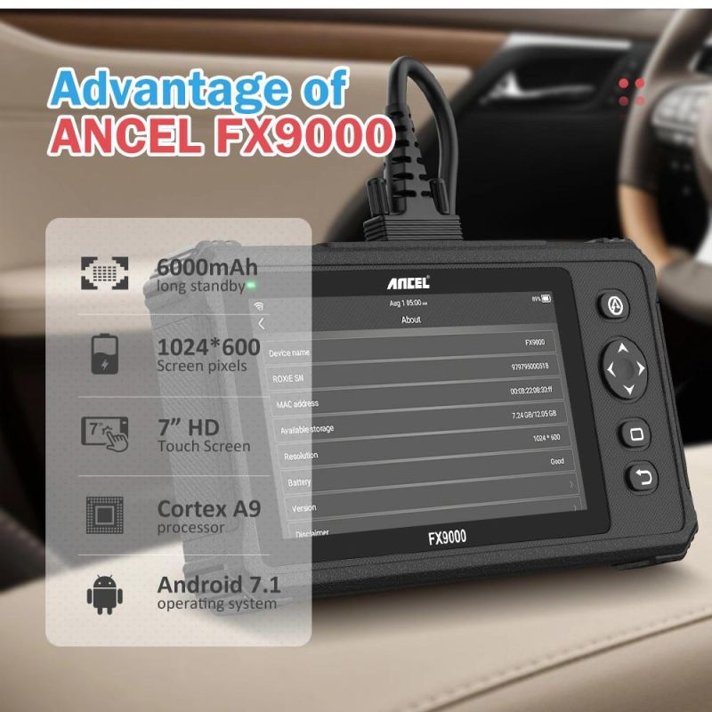 Ancel Fx9000 All System OBD2 Scanner DPF ABS Epb IMMO Oil TPS Diagnostic Tool