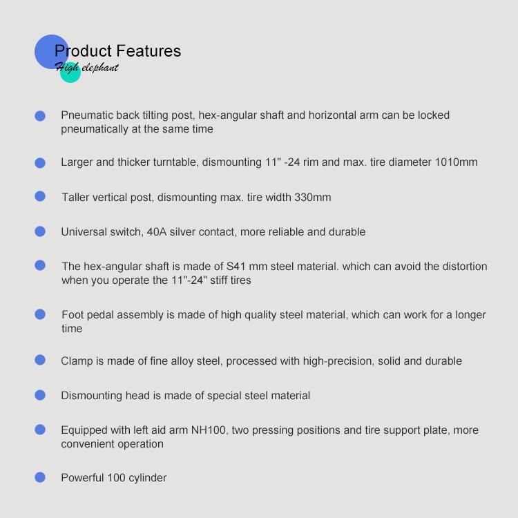 Pneumatic Lock and Self-Centering Design Automatic Tire Changer for Sale