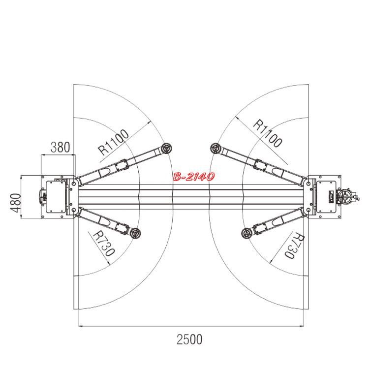 Vico Vehicle Maintenance Car Lift Electric Release 2 Column Hoist