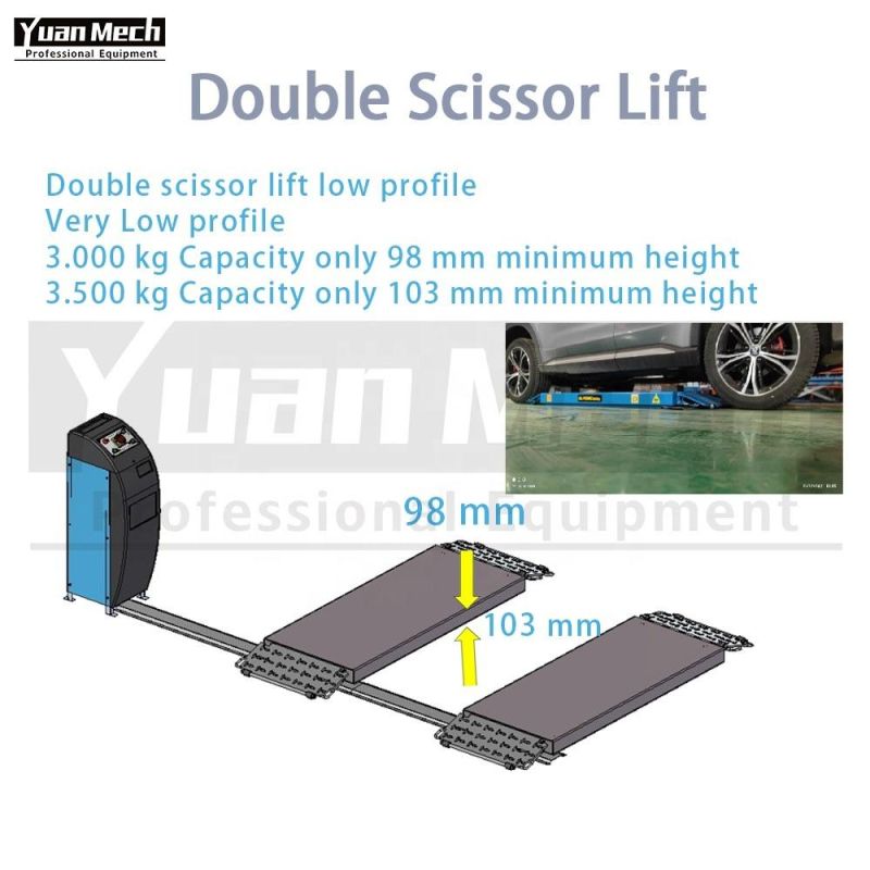 Yuanmech Dl30crns Ow Profile Double Scissor Lift for Caravan Without Mechanical Safety Devise