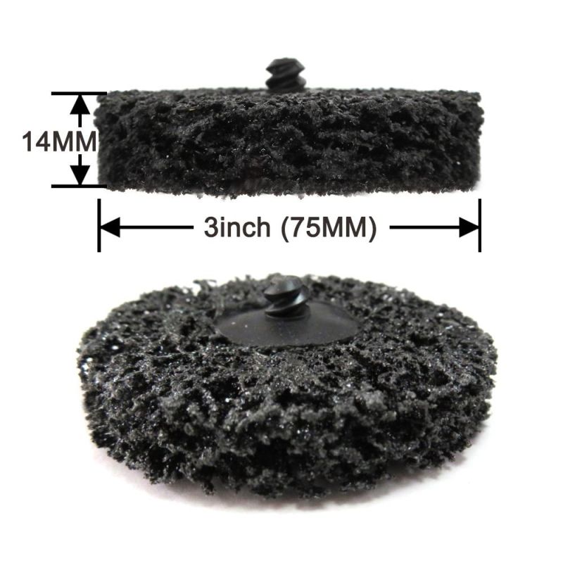 3" 75mm Quick Change Roll Lock Black Easy Strip & Clean Discs for Paint Rust Removal Auto Surface Prep