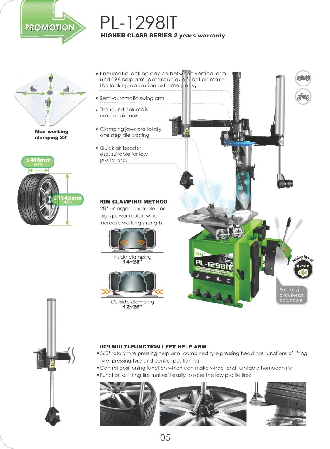 Puli Tire Changer Pl-1298it Semi-Automatic Car Tyre Changer Swing Arm CE Vehicle Tire Changer Equipment