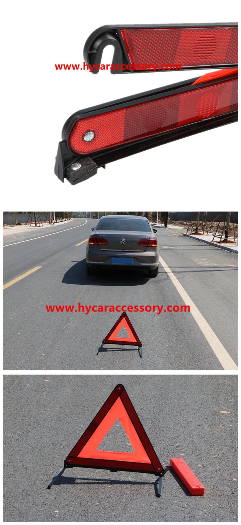 CE Certification Road Safety Red Emergency Reflective Foldable Auto Car Warning Triangle