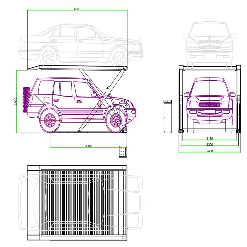 Garage/Home Hydraulic Scissor Car/Vehicle Parking System/Lift/Hoist