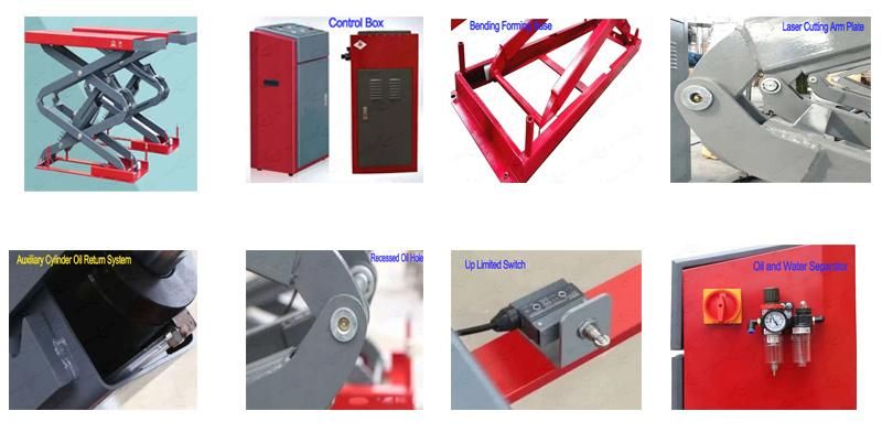 Flush-Mount Garage Equipment Hydraulic 3.5 Tons Scissor Car Lift