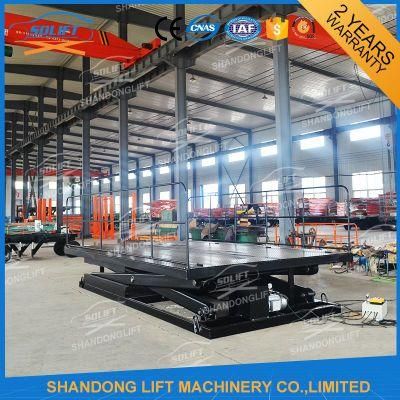 2.5t 3.3m Garage Car Lifting Machine Scissor Car Lift with Anti Skid Checkered Plate