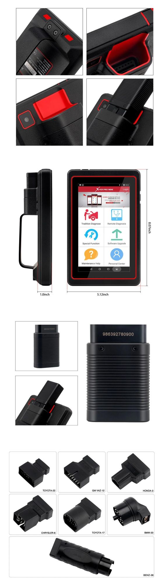 Auto Diagnostic Tool Launch X431 PRO Mini Support WiFi/Bluetooth Full Systems Mini X431 PRO 2 Years Free Update