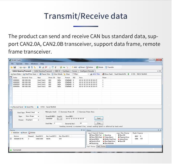 Communication Can Bus Module Debug Tools Gcan Usbcan-Mini Analyzer