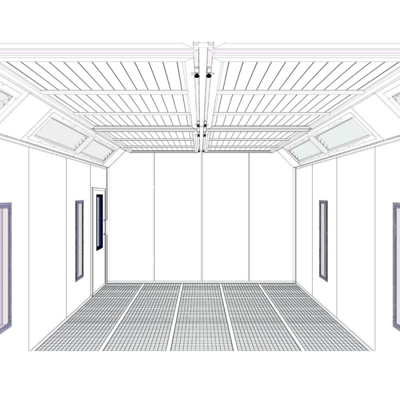 Manufacturer Factory Wholesale Price Cross Draft Paint Booth From Infitech