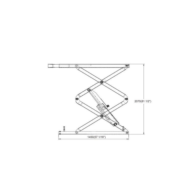 Hoist in Ground Mounted Lifting Equipment Hoist Full Rise Scissor Lift