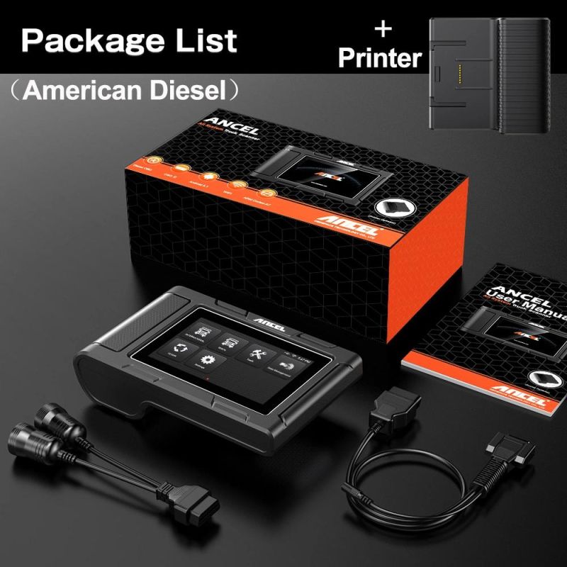 Ancel HD3100 12V Car and 24V Heavy Duty Diesel Truck Diagnostic Scanner 2 in 1 Full System OBD2 Auto Scanner Lifetime Free Update