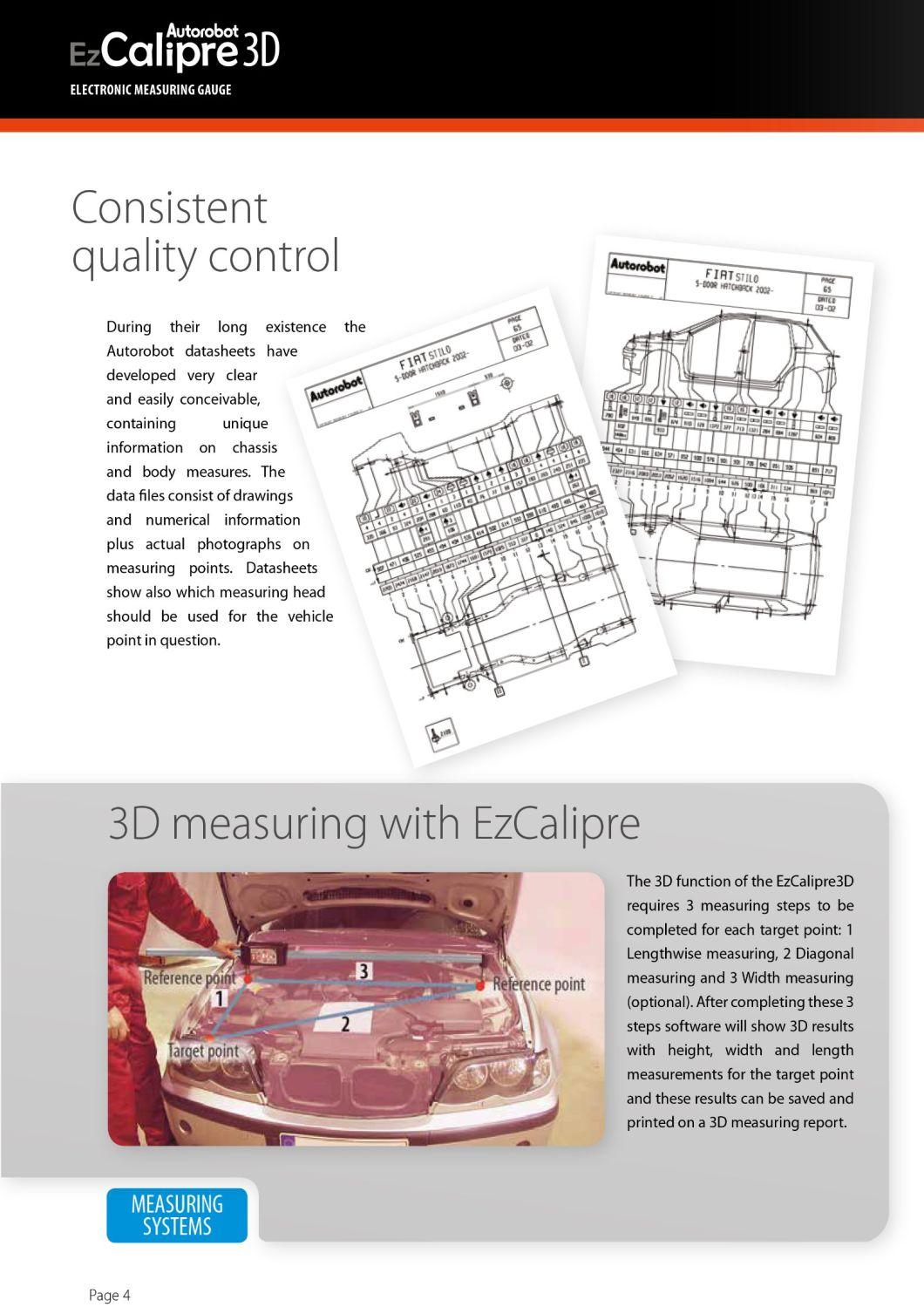 Ezcalipre 3D Measuring System Vehicle Repair Garage Equipments