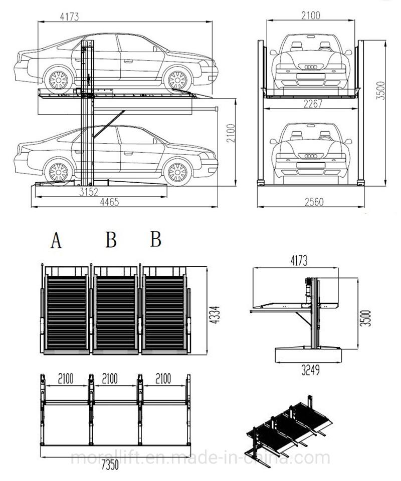 2 post car storage parking lift