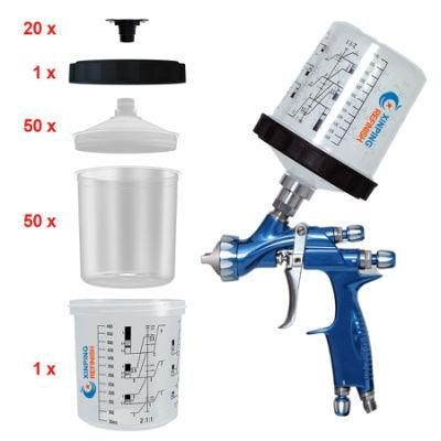 Spray Gun Mix Tank 600cc Quick-Connect Wash-Free Tank Air Spray Gun Paint Sprayer Cup