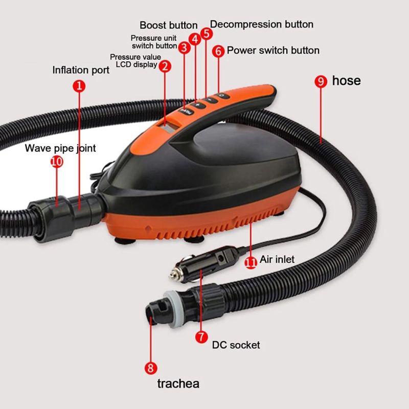 Electric Air Pump Compressor - 16psi Air Pump with LCD Digital