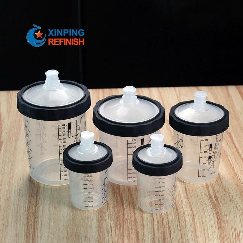 Logo Printed Car Clear Plastic Paint Mixing Cup Spray Gun Painting Cup