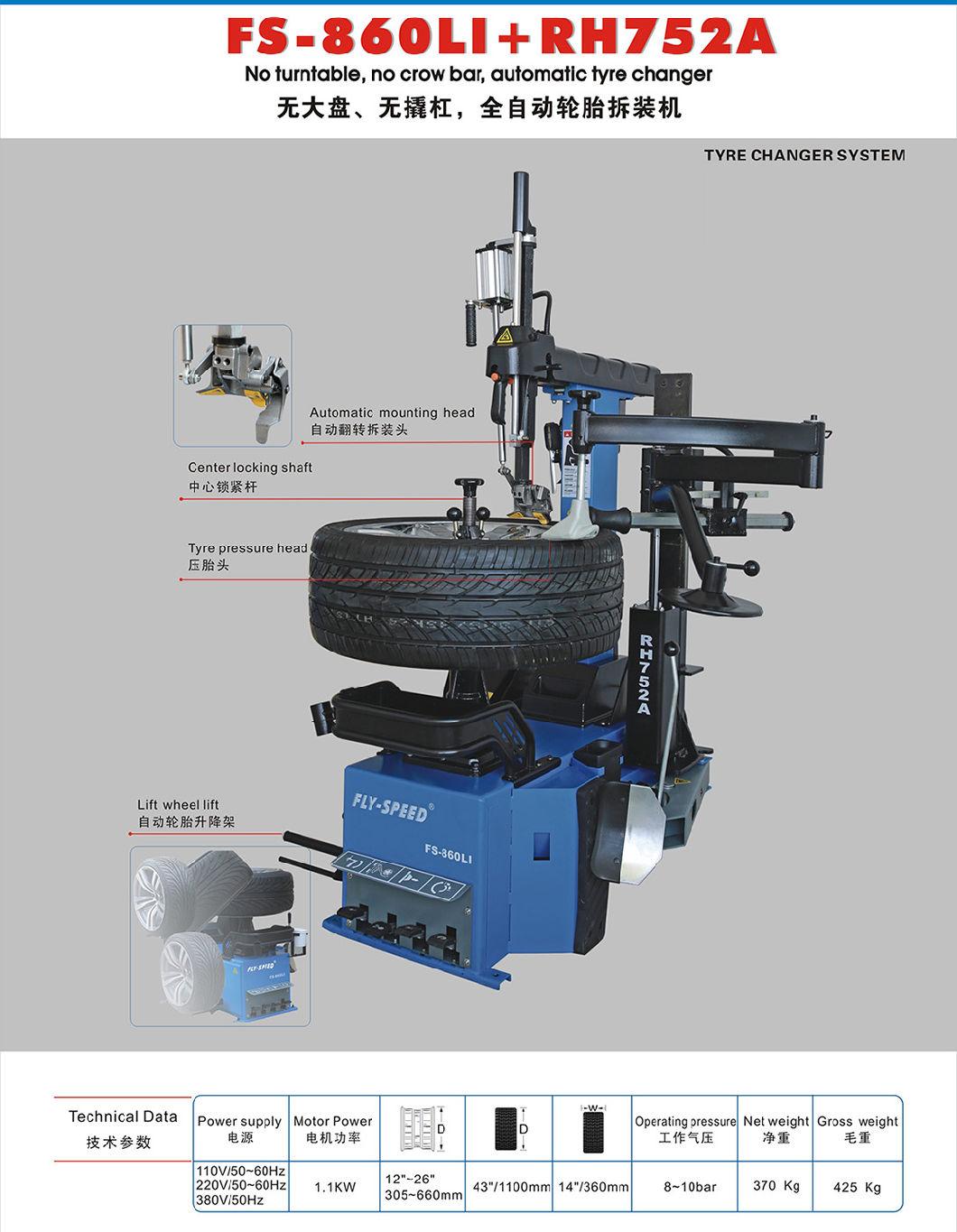 Tire Changer for Dismounting The Vehicle Tires