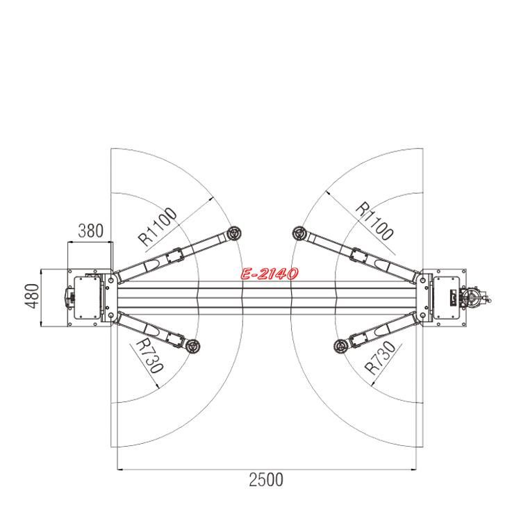 Vico Floor Plate Car Lift 2 Post Hoist Vehicle Lifter