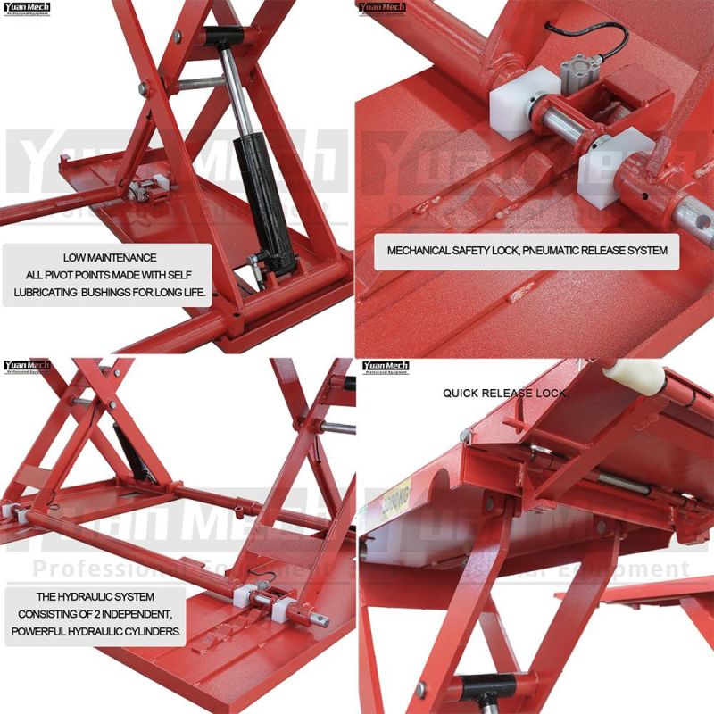 Garage Equipment Hydraulic Jack Auto Car Elevator Double Scissor Lift