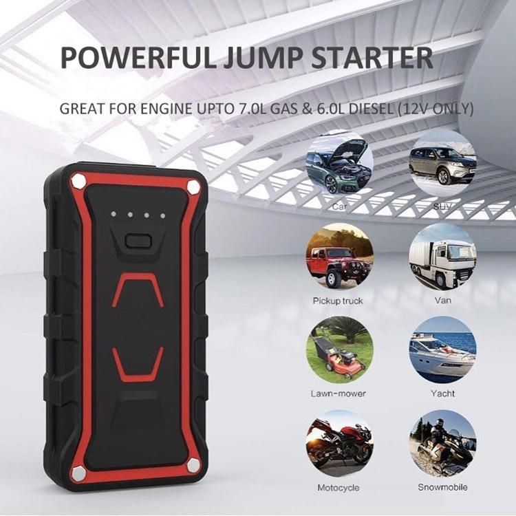 Waterproof Rugged Vehicle Jumper Box 1100A Peak Portable Battery Jump Pack Car Jump Starter