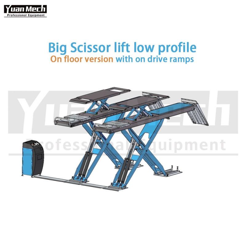 European Standard on Floor 3.5t Big Scissor Hydraulic Lift