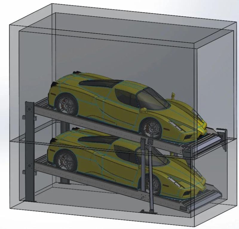 Angle Car Parking Lift Underground Hoist for Home Garage Bsement