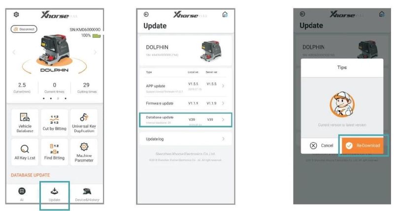 Xhorse Condor Dolphin XP005 Automatic Key Cutting Machine V1.2.3 Works on Ios & Android